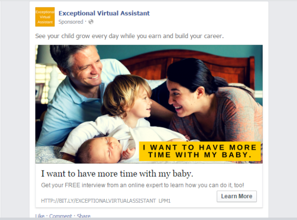I'll check my second Facebook ad after a few days. :)